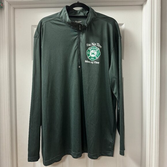 Boston Irish Fire Fir Na Tine Paragon Performance Quarter Zip Pullover size 2XL - Picture 1 of 9